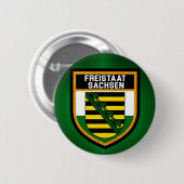 Flag Freistaat Sachsen Button (Vorne & Hinten)