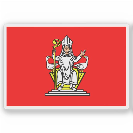 Flag Frenštát pod Radhoštěm, Tschechische Republik Aufkleber (Vorderseite)