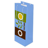 Flag Fresno, California Wine Gift Bag Geschenktüte Für Weinflaschen (Vorderseite Schrägansicht)
