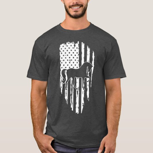 Flag Freund von Pferdefreunden T-Shirt (Vorderseite)