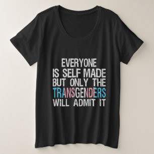 Flag FTM für selbstgemachte Transgender Man LGBT T Große Größe T-Shirt