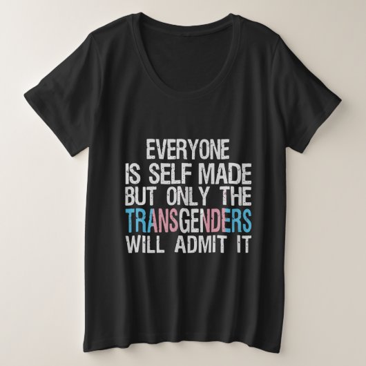 Flag FTM für selbstgemachte Transgender Man LGBT T Große Größe T-Shirt (Design vorne)