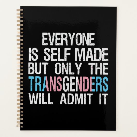 Flag FTM für selbstgemachte Transgender Man LGBT T Planer (Vorderseite)