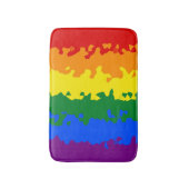 Flag Funky Boho Abstrakt Gay Rainbow Mosaic Pride Badematte (Vorderseite Vertikal)