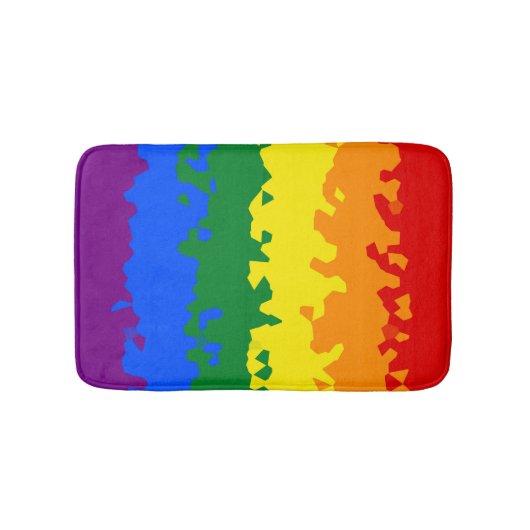 Flag Funky Boho Abstrakt Gay Rainbow Mosaic Pride Badematte (Vorderseite)