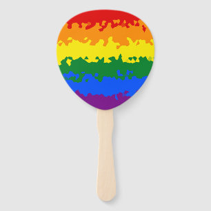 Flag Funky Boho Abstrakt Gay Rainbow Mosaic Pride Fächer