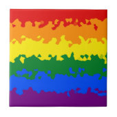 Flag Funky Boho Abstrakt Gay Rainbow Mosaic Pride Fliese (Vorderseite)