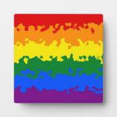 Flag Funky Boho Abstrakt Gay Rainbow Mosaic Pride Fotoplatte (Vorderseite)