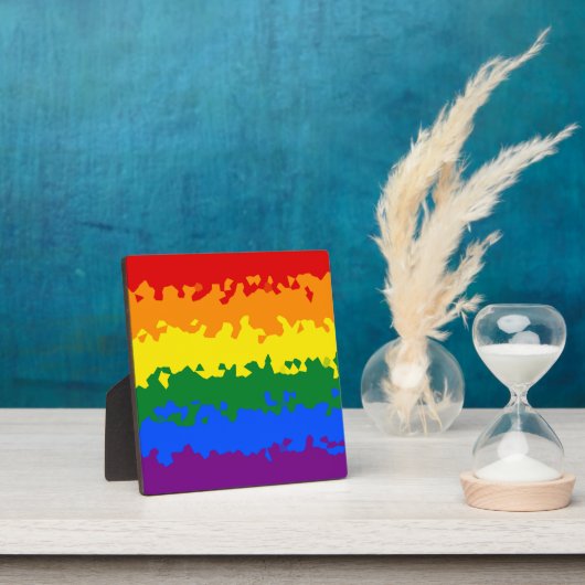 Flag Funky Boho Abstrakt Gay Rainbow Mosaic Pride Fotoplatte (InSitu)