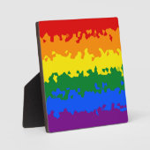 Flag Funky Boho Abstrakt Gay Rainbow Mosaic Pride Fotoplatte (Vorderseite)