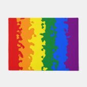 Flag Funky Boho Abstrakt Gay Rainbow Mosaic Pride Fußmatte (Vorderseite)