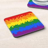 Flag Funky Boho Abstrakt Gay Rainbow Mosaic Pride Getränkeuntersetzer (Linke Seite)