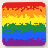 Flag Funky Boho Abstrakt Gay Rainbow Mosaic Pride Getränkeuntersetzer (Vorderseite)