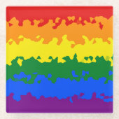 Flag Funky Boho Abstrakt Gay Rainbow Mosaic Pride Glasuntersetzer (Vorderseite)
