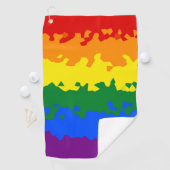 Flag Funky Boho Abstrakt Gay Rainbow Mosaic Pride Golfhandtuch (Insitu)