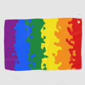 Flag Funky Boho Abstrakt Gay Rainbow Mosaic Pride Golfhandtuch (Horizontal)