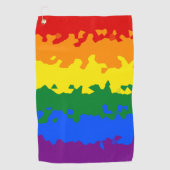 Flag Funky Boho Abstrakt Gay Rainbow Mosaic Pride Golfhandtuch (Vorderseite)