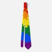 Flag Funky Boho Abstrakt Gay Rainbow Mosaic Pride Krawatte (Rückseite)