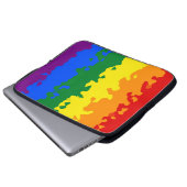 Flag Funky Boho Abstrakt Gay Rainbow Mosaic Pride Laptopschutzhülle (Vorne Knopf)
