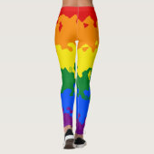 Flag Funky Boho Abstrakt Gay Rainbow Mosaic Pride Leggings (Rückseite)