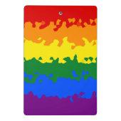 Flag Funky Boho Abstrakt Gay Rainbow Mosaic Pride Mini Klemmbrett (Rückseite)