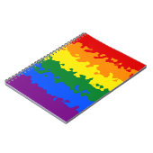 Flag Funky Boho Abstrakt Gay Rainbow Mosaic Pride Notizblock (Linke Seite)
