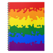 Flag Funky Boho Abstrakt Gay Rainbow Mosaic Pride Notizblock (Vorderseite)