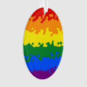 Flag Funky Boho Abstrakt Gay Rainbow Mosaic Pride Ornament (Vorderseite)