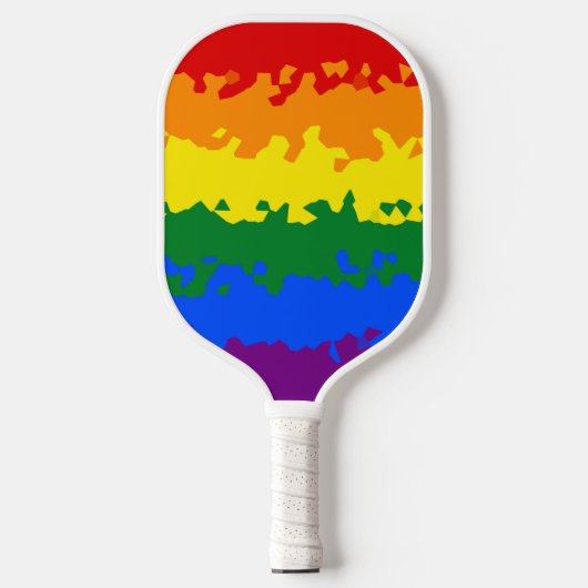 Flag Funky Boho Abstrakt Gay Rainbow Mosaic Pride Pickleball Schläger (Vorderseite)