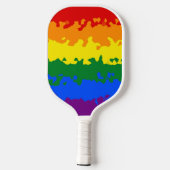 Flag Funky Boho Abstrakt Gay Rainbow Mosaic Pride Pickleball Schläger (Rückseite)