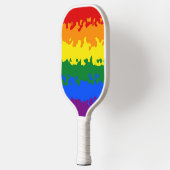 Flag Funky Boho Abstrakt Gay Rainbow Mosaic Pride Pickleball Schläger (Links)