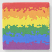 Flag Funky Boho Abstrakt Gay Rainbow Mosaic Pride Steinuntersetzer (Vorderseite)
