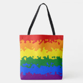 Flag Funky Boho Abstrakt Gay Rainbow Mosaic Pride Tasche (Vorderseite)