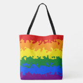 Flag Funky Boho Abstrakt Gay Rainbow Mosaic Pride Tasche (Rückseite)