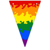 Flag Funky Boho Abstrakt Gay Rainbow Mosaic Pride Wimpelkette (Zweite Fahne)
