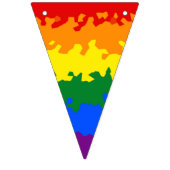 Flag Funky Boho Abstrakt Gay Rainbow Mosaic Pride Wimpelkette (Erste Fahne)