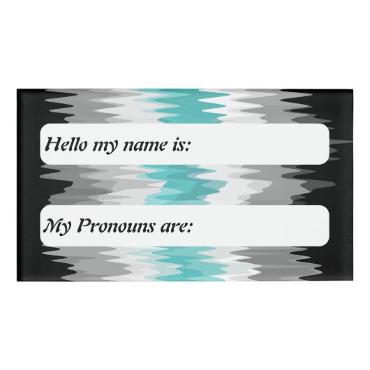 Flag Funky Boho für benutzerdefinierte Libramaskul Namenschild (Vorderseite)