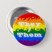 Flag Funky Boho Pronoun Gay Pride individuell anpa Button (Vorne & Hinten)