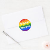 Flag Funky Boho Pronoun Gay Pride individuell anpa Runder Aufkleber (Umschlag)