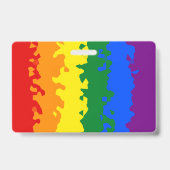 Flag Funky Boho Rainbow Anpassbare Gay Pride Ausweis (Rückseite)