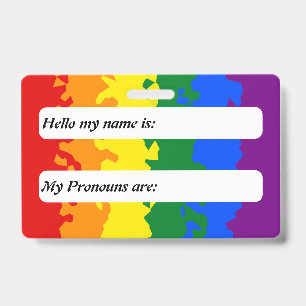 Flag Funky Boho Rainbow Anpassbare Gay Pride Ausweis