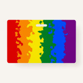 Flag Funky Boho Rainbow Anpassbare Gay Pride Ausweis (Rückseite)