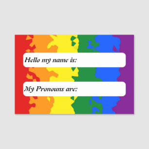 Flag Funky Boho Rainbow Anpassbare Gay Pride Namensschild