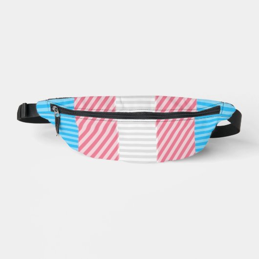 Flag "Funky Boho Stripe Abstrakt Transgender Pride Bauchtasche (Vorderseite)
