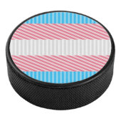 Flag "Funky Boho Stripe Abstrakt Transgender Pride Eishockey Puck (3/4)