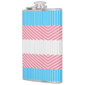 Flag "Funky Boho Stripe Abstrakt Transgender Pride Flachmann (Links)