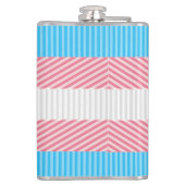 Flag "Funky Boho Stripe Abstrakt Transgender Pride Flachmann (Rückseite)