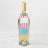 Flag "Funky Boho Stripe Abstrakt Transgender Pride Flaschenanhänger (Auf Flasche)