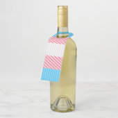 Flag "Funky Boho Stripe Abstrakt Transgender Pride Flaschenanhänger (Angewinkelt)