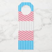 Flag "Funky Boho Stripe Abstrakt Transgender Pride Flaschenanhänger (Rückseite)